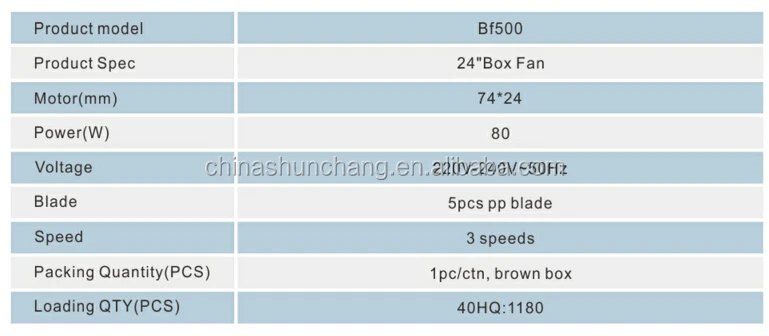 
24 inch stand box fan floor fan 