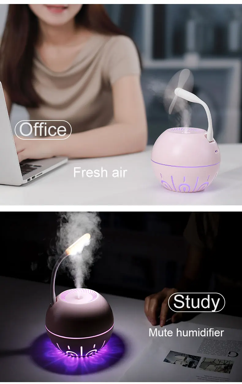 2019 amazon Speed ball humidifier with USB and Battery for sale