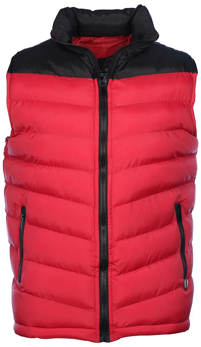 Wholesale Puffer Vest Down Vest Mens Quilted Jacket Sleeveless Zip Jacket 100% Polyester Cheap ...
