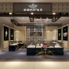 Top fashion wall tempered glass MDF LED jewelry wall showcase watch jewelry glasses showcase support customized
