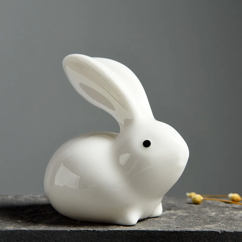 定制陶瓷兔子,复活节装饰陶瓷兔子复活节出售