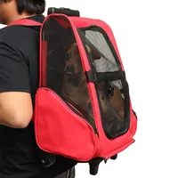 

Hot Sale Pet Wheel Dog Trolley Backpack Travel Carrier with Wheels Pet cage