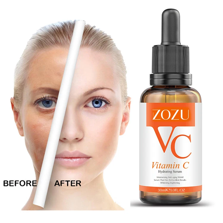 

ZOZU Skin Care Hyaluronic Acid Remover Freckle Spots Anti-aging Whitening Serum Vitamin C Essence, Clear