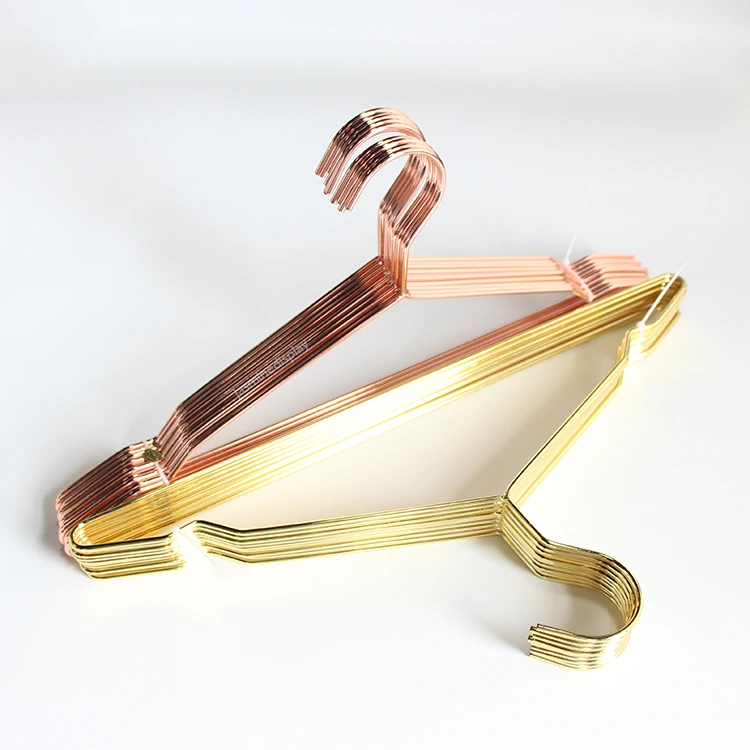

Rose gold hooks metal wire hanger for clothes, Customized