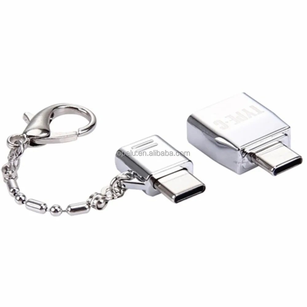 

Metal Micro USB Female to Type-C Male and USB 2.0 Female Connector OTG Type c Adapter