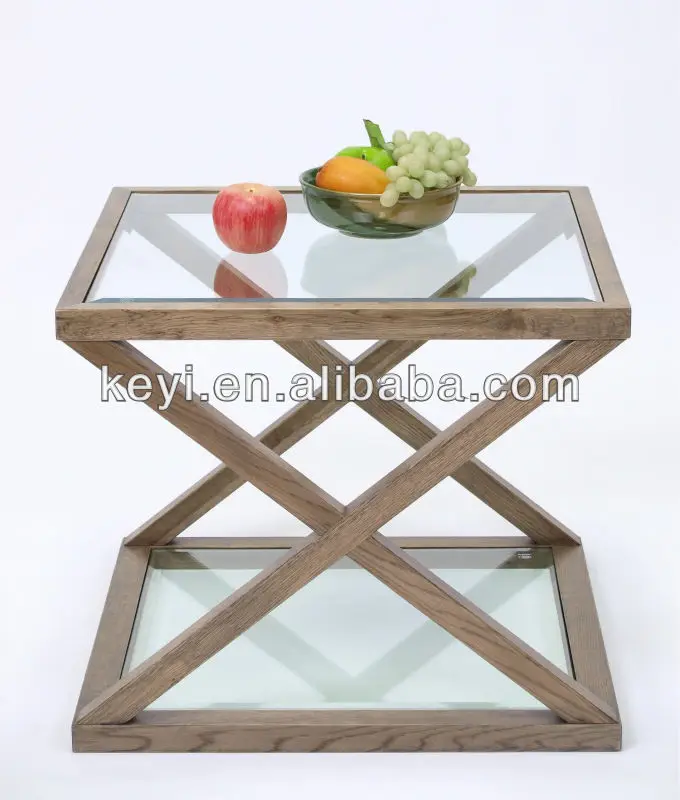 Tempered Glass Top Solid Oak Frame Tea Table Center Table Wooden Coffee Table(dt920oak) Buy