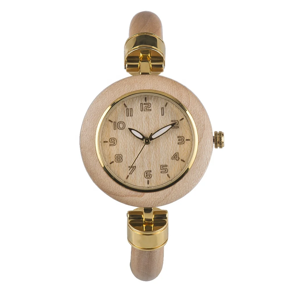 

Hot sale best gift lady wrist watch bracelet wood watch with water resistant quartz watch japan movement wristwatch