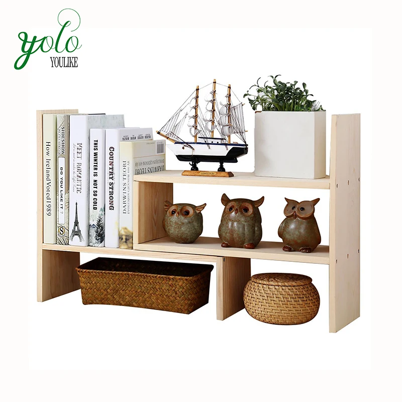 Wholesale Natural Desktop Storage Organizer,Wood Adjustable Desktop