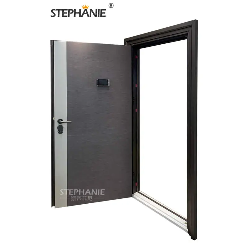 Hot sale modern entranc steel front  door frame design