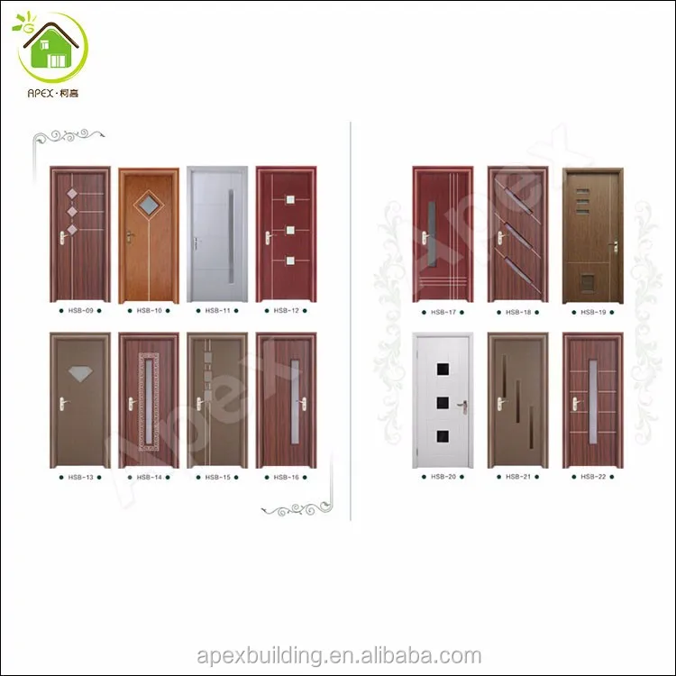 Plastic access door WPC door wood plastic composite door waterproof & moisture proof, bathroom door / kitchen door / room door
