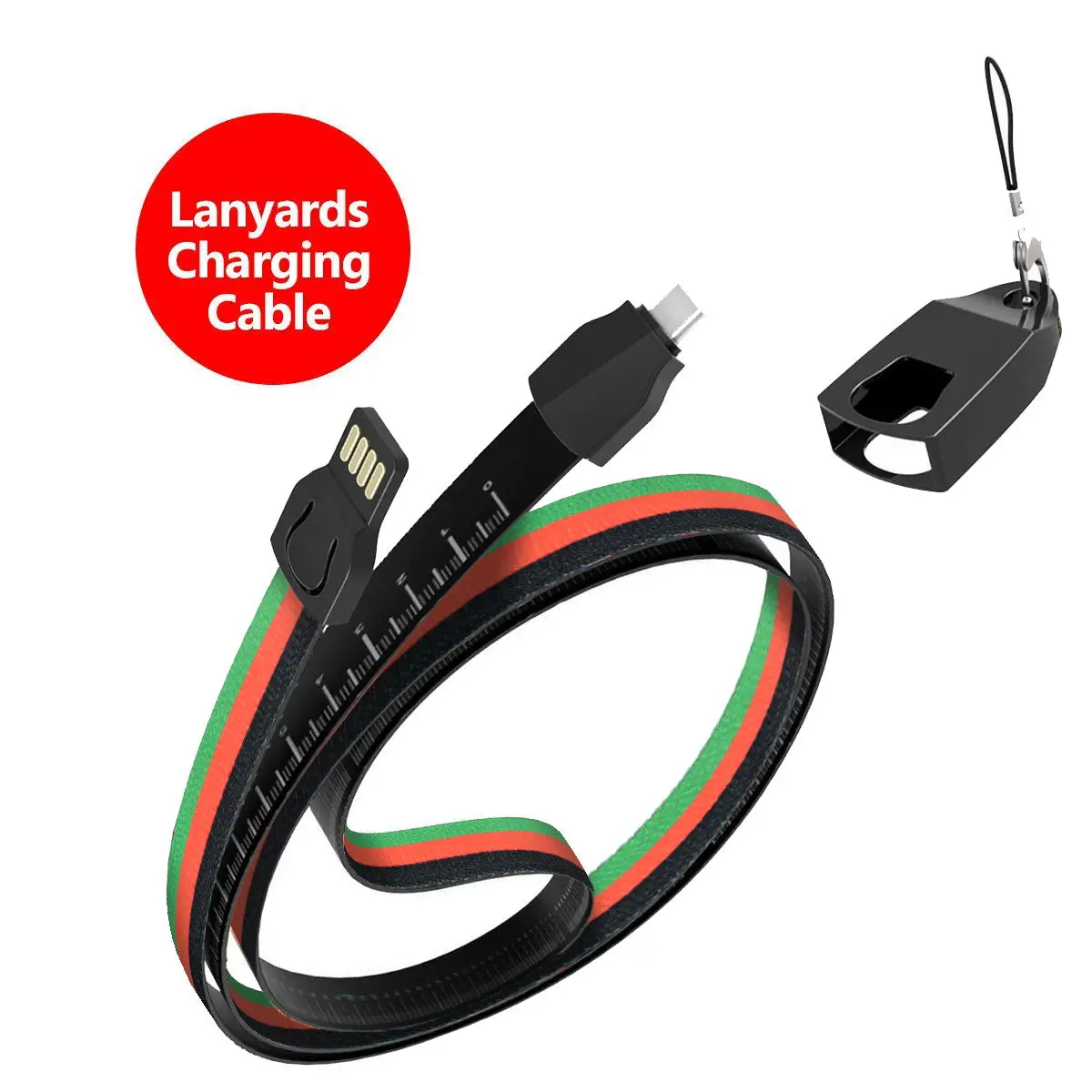 

Free Sample OEM Lanyard 3 in 1 Type-C Mobile Phone Data technology colorful Micro USB Cable, N/a