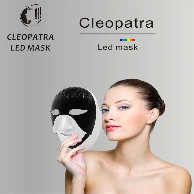 

7 Colorful Light Wave Beauty Mask New Cleopatra LED Electric Facial Spa Mask, N/a