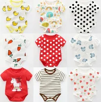 

Hot sale 100% cotton short sleeve romper baby clothes baby boy romper wholesale