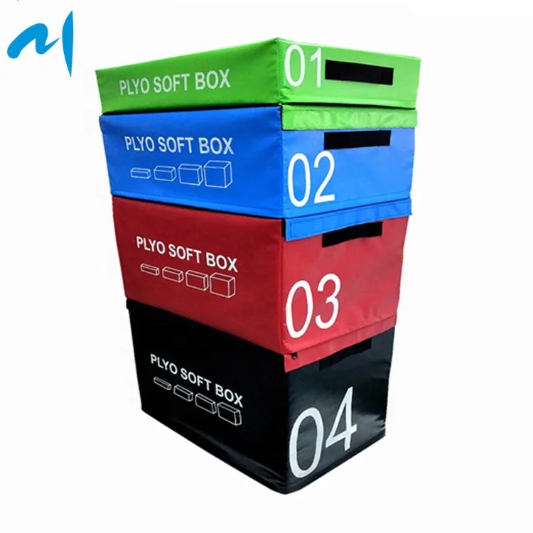 35" x 30" x 6" 12"18 '24" 4 in 1 Plyometric Jump Exercise Training  Box Wholesale Foam Soft Plyo Box