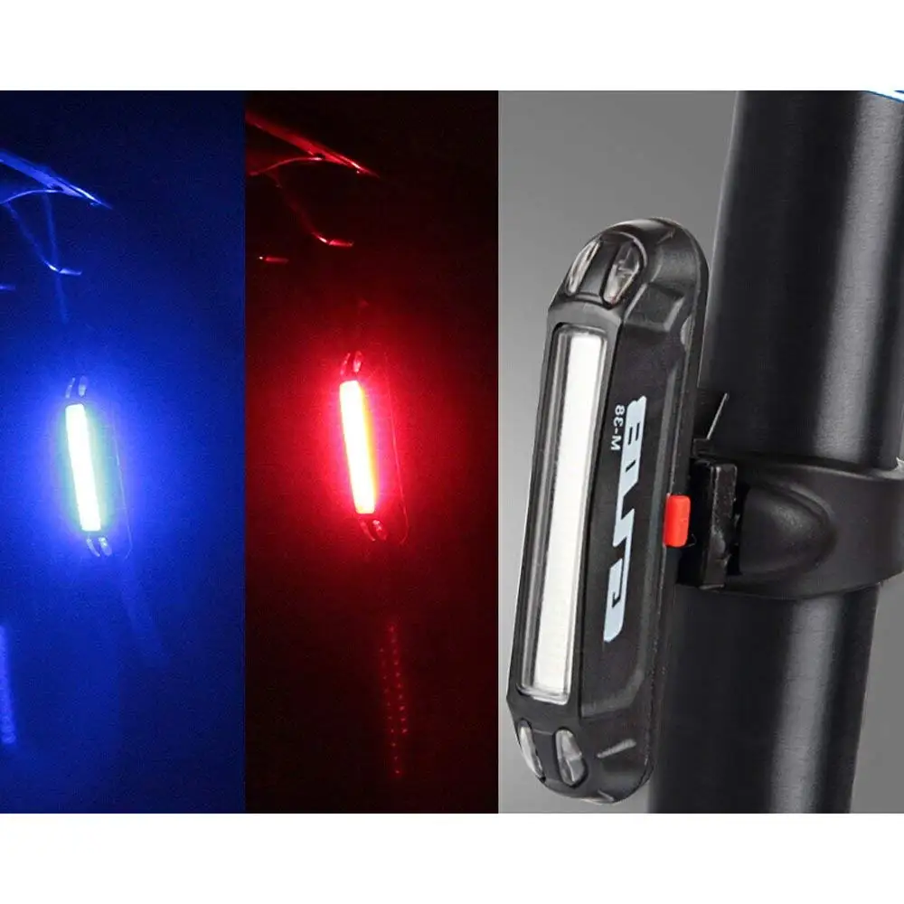 Powerful LED Bike Rear Lights,Super Bright Easy Install and Water Proof Red Tail Lights AAKULU Back USB Rechargeable Bicycle Tail Head Lights