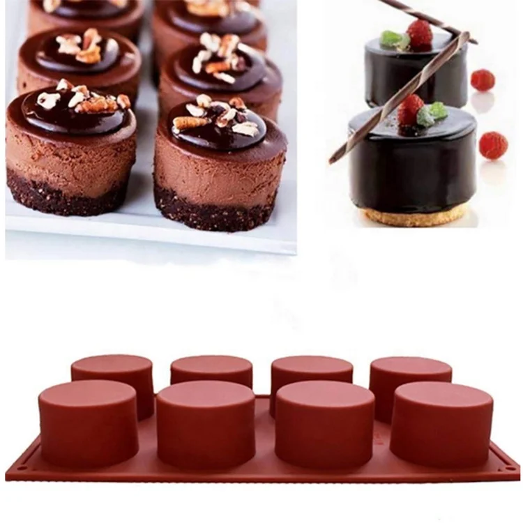 

Cylinder Cake Mould Pan Silicone Round Baking Chocolate Sponge Mousse Dessert Cake Decorating Tools Mold