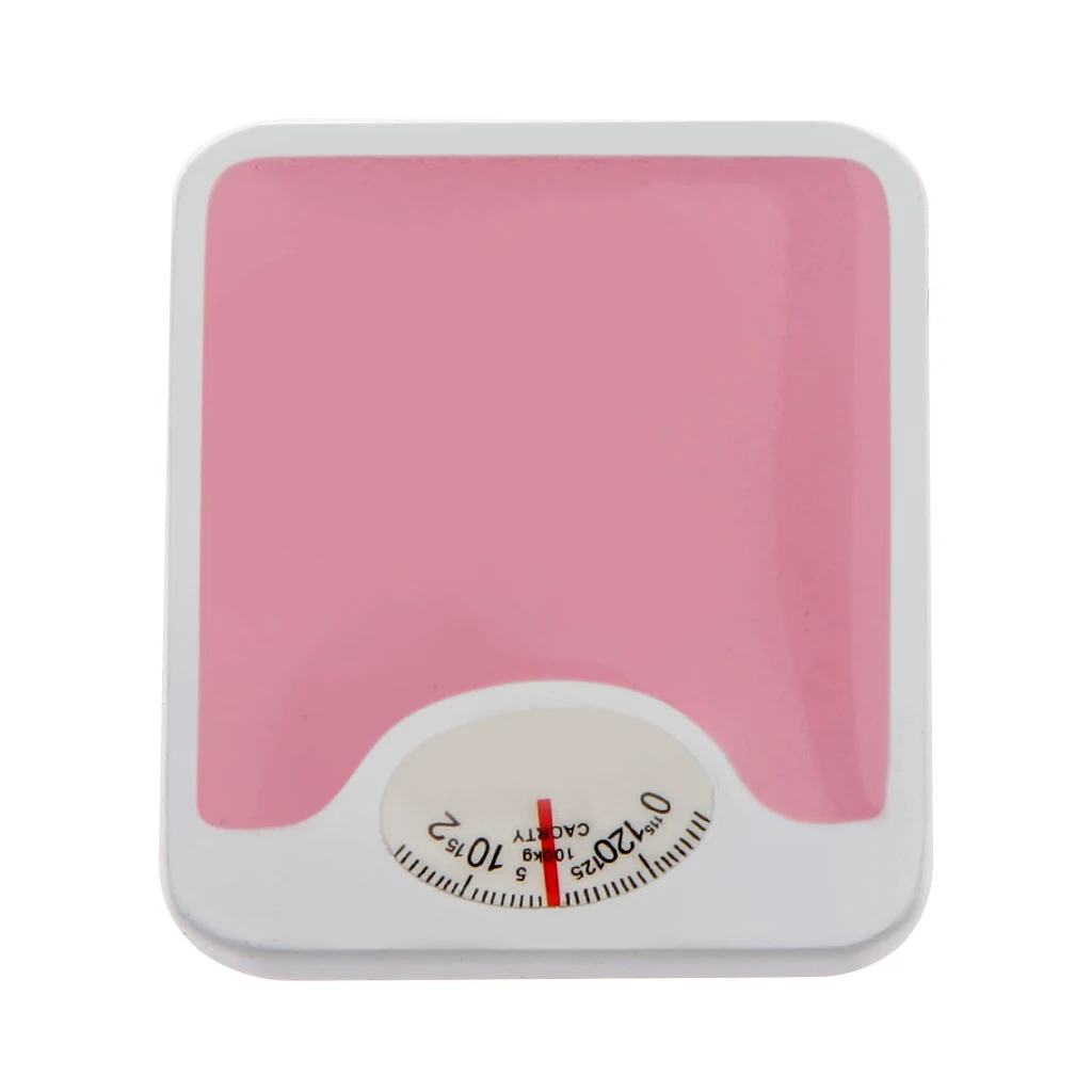 Metal Dollhouse Pink Bathroom Weighing Scale 1:12 Miniature Weight Balance 
