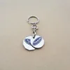 customize metal two euro coins shopping cart coin key chain with company logo