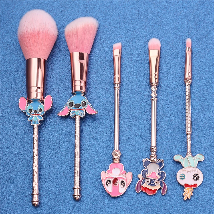 

New Arrival Cartoon Beauty Make Up Brush Tool Cosmetic Powder Eye Shadow Pincel Maquiagem Lilo and Stitch Makeup Brushes Set