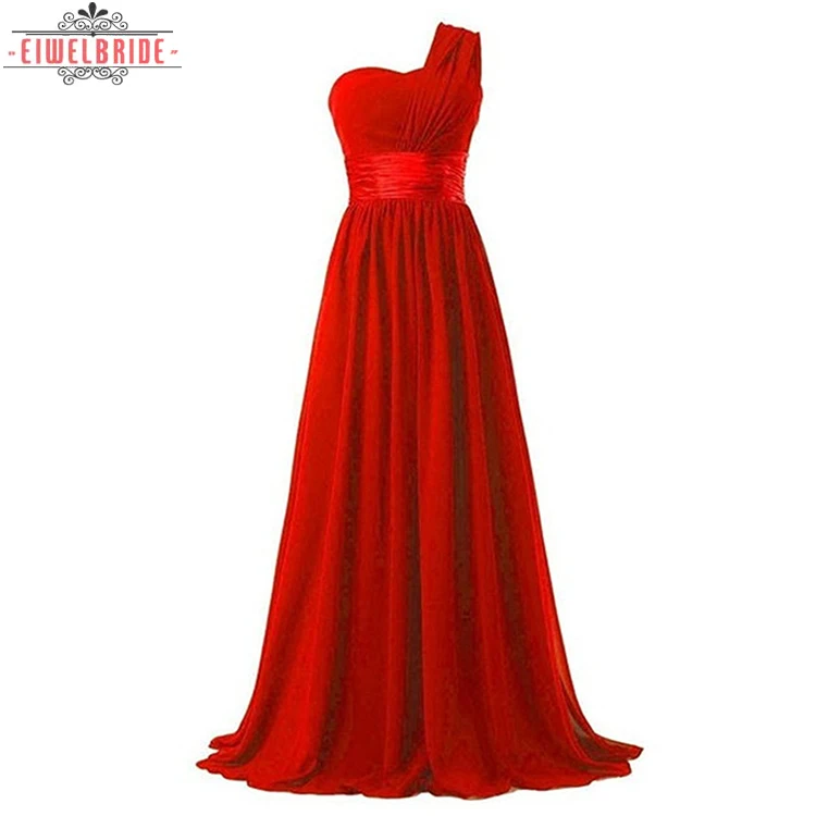 

Real Sample Pictures Red Chiffon A Line Cheap Evening Dresses 2019 Wholesale