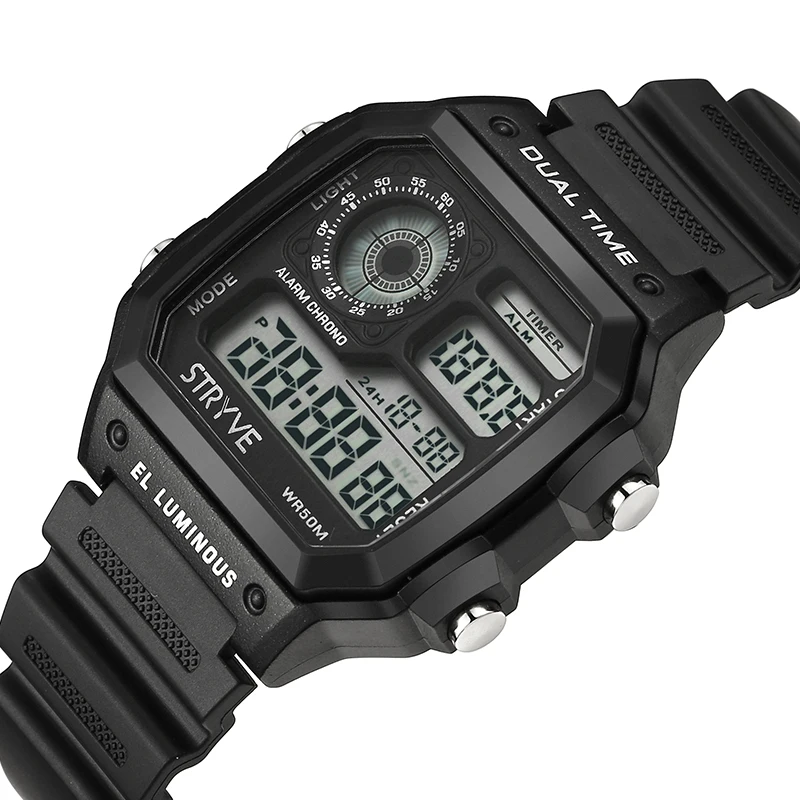 

Stryve 8013 Men Sports Watches Count Down Waterproof Watch Women Fashion Digital Led Wristwatches Male Clock Relogio Masculino