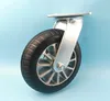8 inch 200mm heavy duty swivel caster aluminum core solid rubber wheel