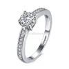 Noble Jewelry Fashion 925 silver Plated white zircon wedding ring for women size6-19