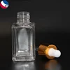 Rose Gold Cap Rectangle 30Ml Skin Moist Essential Oil Dropper Bottle