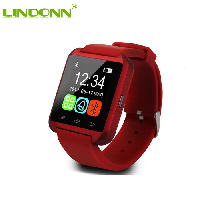 

top popular smart watch 2016 U8 bluetooth smart mobile phone watch online shopping india, White;black;red