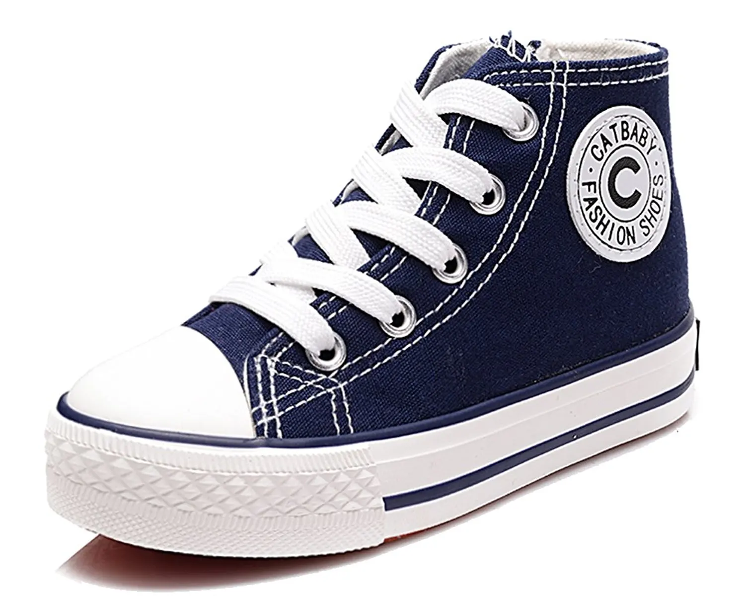 iDuoDuo Boys Girls Classic Zipper Canvas Shoes Lace up Kids Sneakers High Tops (Toddler/Little Kid)