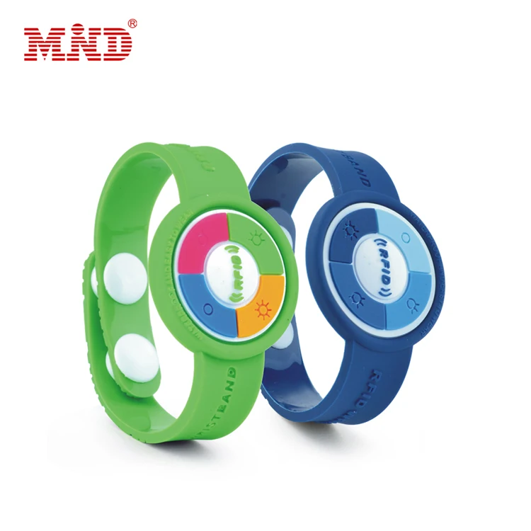 Factory Price UHF/HF/LF Rfid Silicone Wristband/passive Nfc Bracelet for  Access Control/member Management/Payment Charging