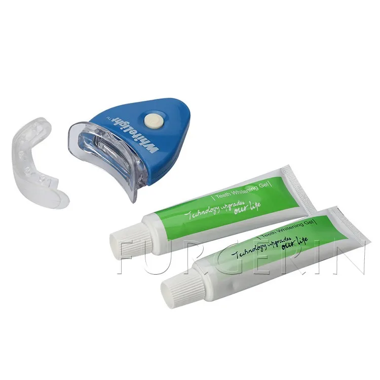 Custom Made Silicone Mouth Tray Teeth Whitening Mini Led Light Together