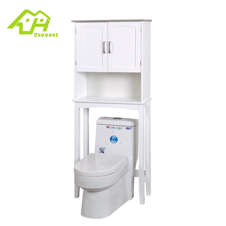 White Classic Furniture Luxury Classic Bathroom Toilet Cabinet