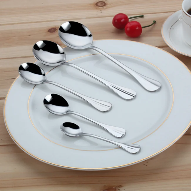 Round Stainless Steel Bouillon Soup Spoons Buy Soup Spoons,Round