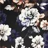 Digital printed floral heavy cotton silk blend fabric