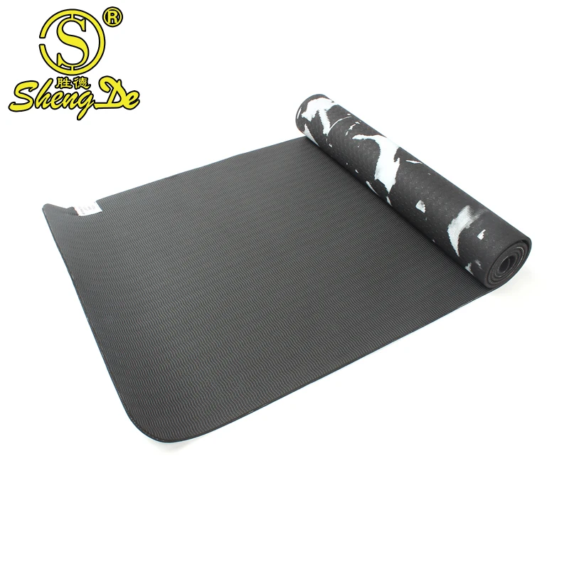 

Home custom logo custom exercise TPE black yoga mat
