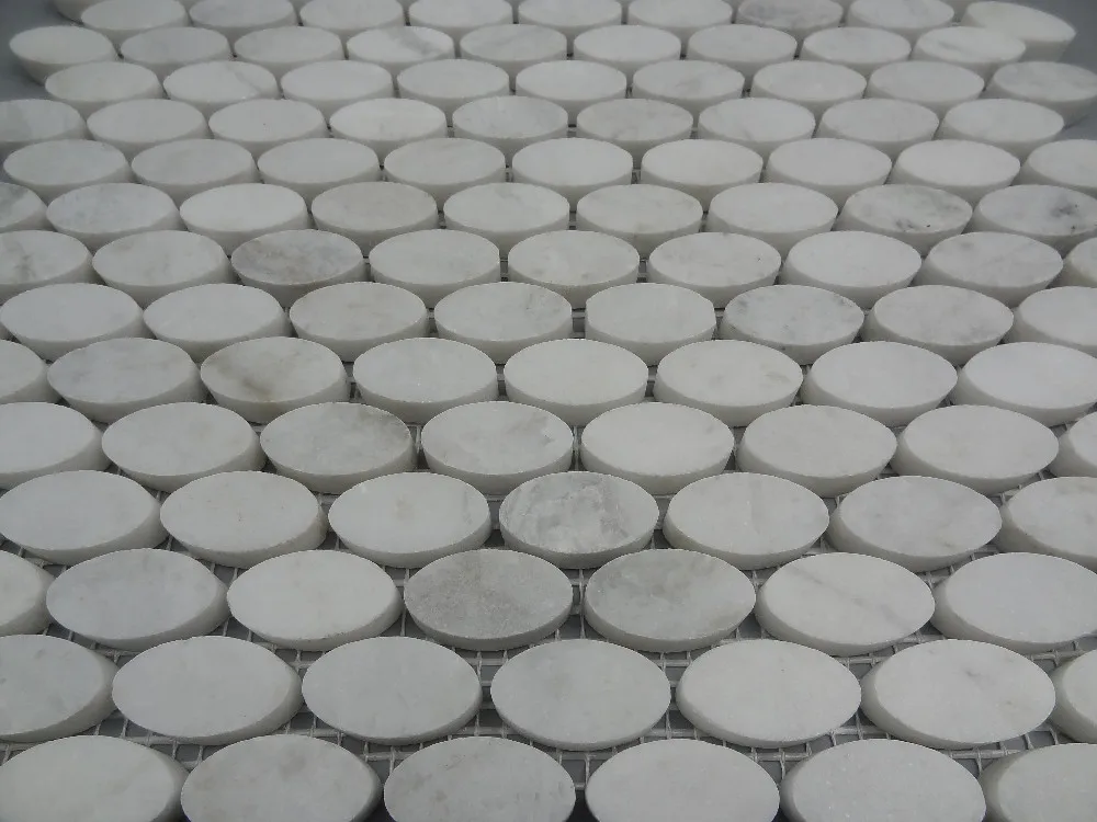 Cheap price oval marble mosaic tile backsplash