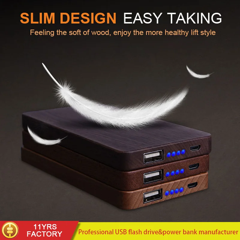

2019 New Mobile phone accessories,mobile power supply, 6000mah portable mobile wood power bank