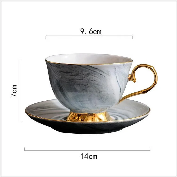 

Lekoch European-style Marble 300ml Hand painted High-grade Coffee Cup afternoon tea Cup