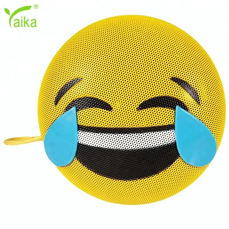 

Made In China Stereo Bass Emoji Bluetooth 4.0 Wireless Speaker With Lanyard and Bracket, Yellow