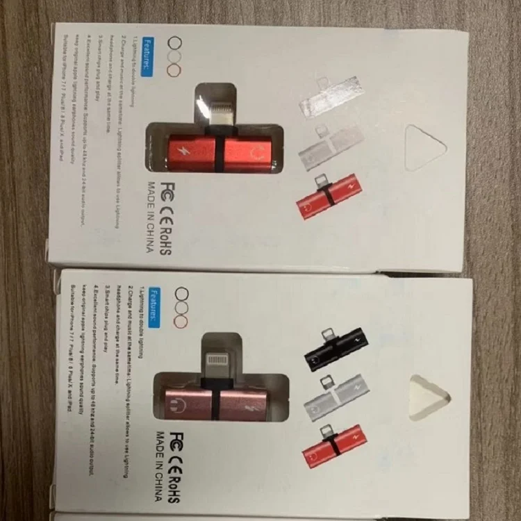 

Mini 2 in 1 audio jack earphone headphone adapter for iphone 7, As we showed on the pictures