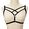 New Model Women Underwear Bra Sexy Bodysui Black Adjustable Goth Harness Bralette O0457