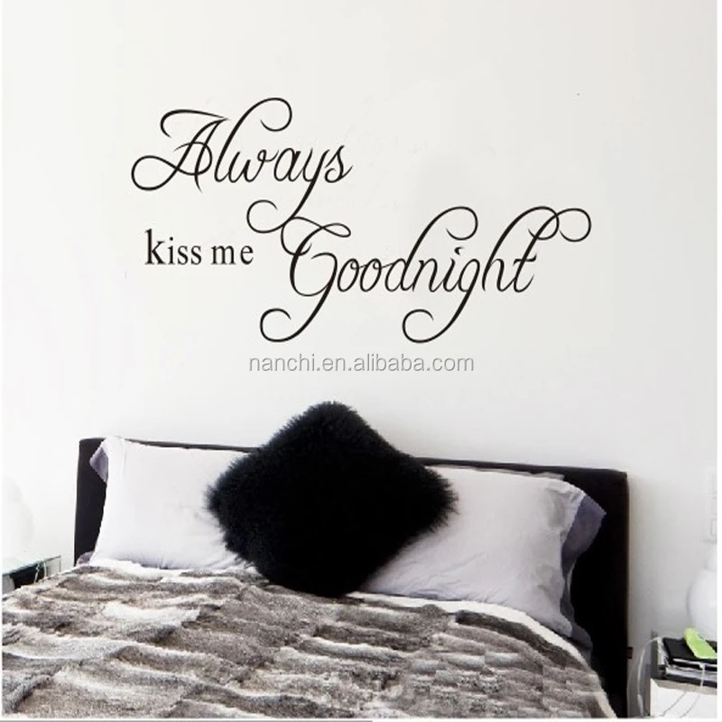 
Always kiss me goodnight Proverbs stickers DIY bedroom Wall Sticker removable vinyl wall decal  (60488994727)