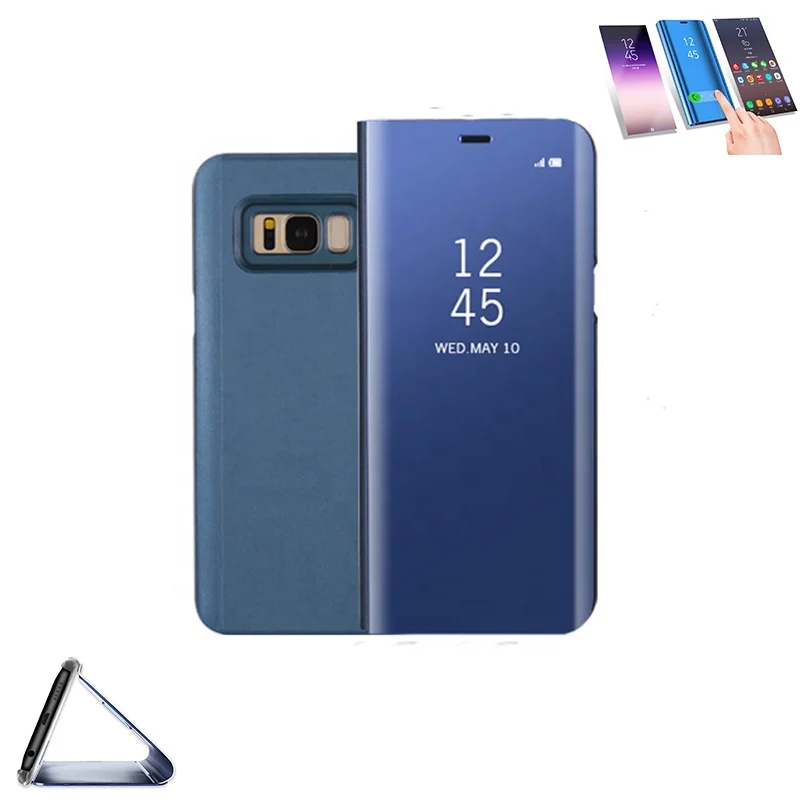 

Luxury Mirror View Flip Case Cover For Samsung j7 A5 2017 S7 S7edge S8 Flip Cover Case