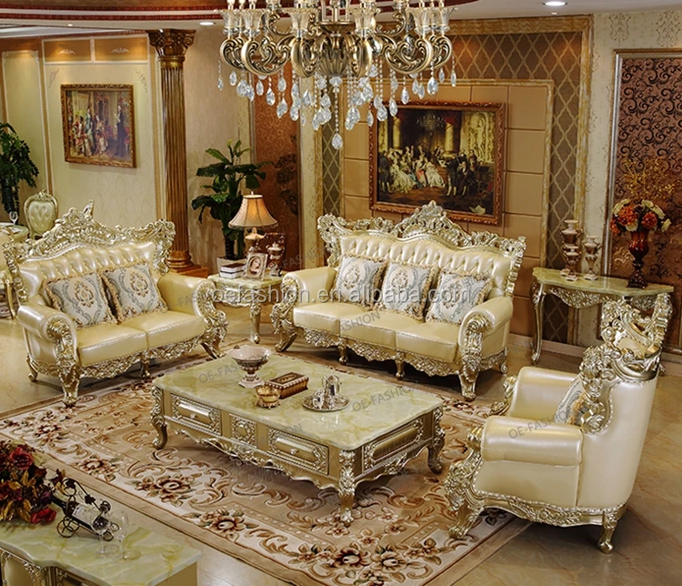Luxury Living Room Gold Home Furniture Sofa Set,Oefashion2018 Buy