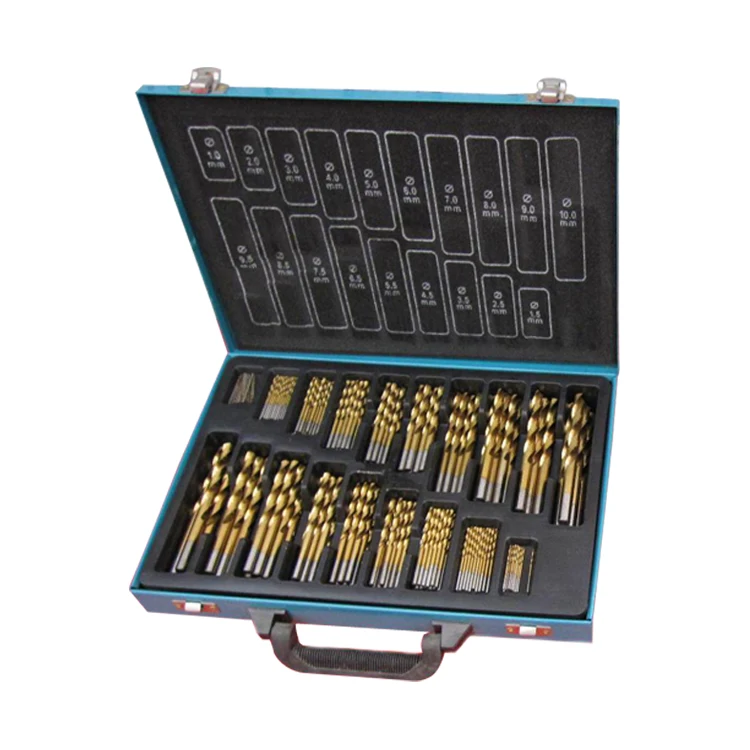 Pcs Metric Titanium Hss Drill Bit Set For Metal Steel In Metal Box