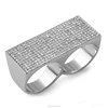 Bling Crystal Avenue Micro Pave Wholesale Jewelry Ring For Men Silver