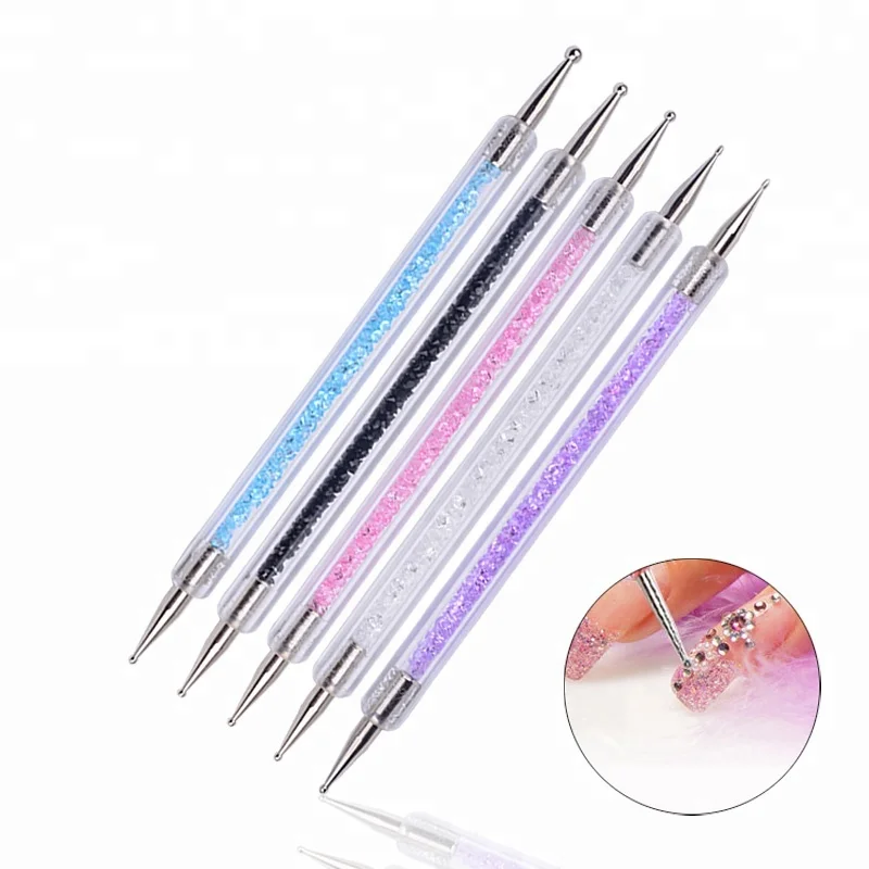 

Misscheering 5 Pcs Professional 2 Ways Nail Art Dotting Pens Set Manicure Nails Beauty Dot Tools