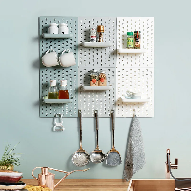 
high quality DIY plastic wall mounted storage rack 