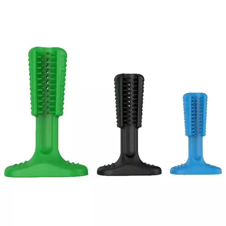 

Wholesale Green Pet Accessories Silicone Supplies Health Finger Dog Chew Toy Dog Toothbrush, Blue/green/blue